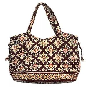 Vera Bradley Small‎ Purse Handbag Sherry Medallion Maroon Quilted Retired FLAW